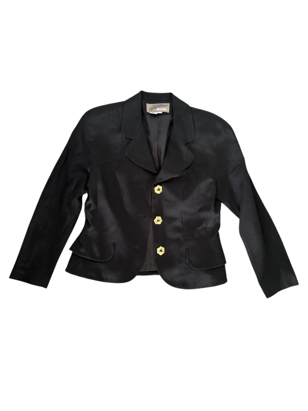 Rickie Freeman for Teri Jon Black Blazer with Gold Buttons
